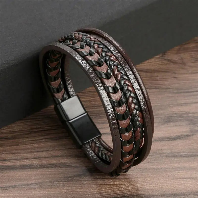 Classic woven leather bracelet