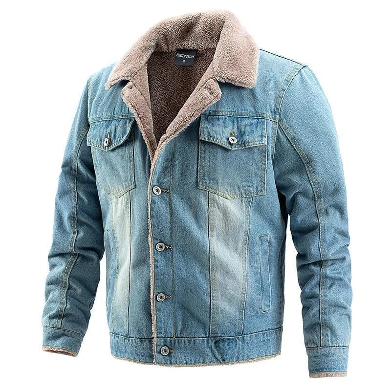Fleece-Lined Denim Jacket