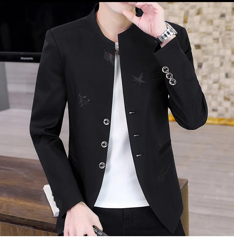 Korean Style Printed Blazer