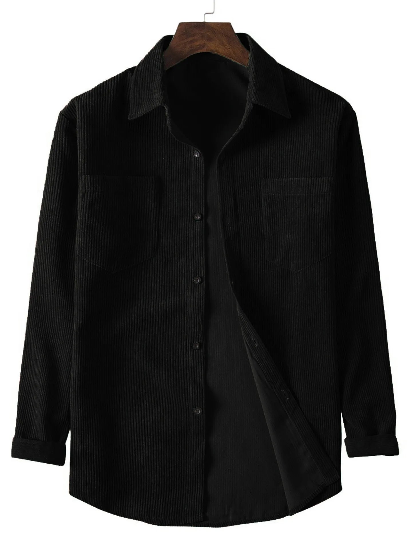 Men's Casual Corduroy Solid Shirt