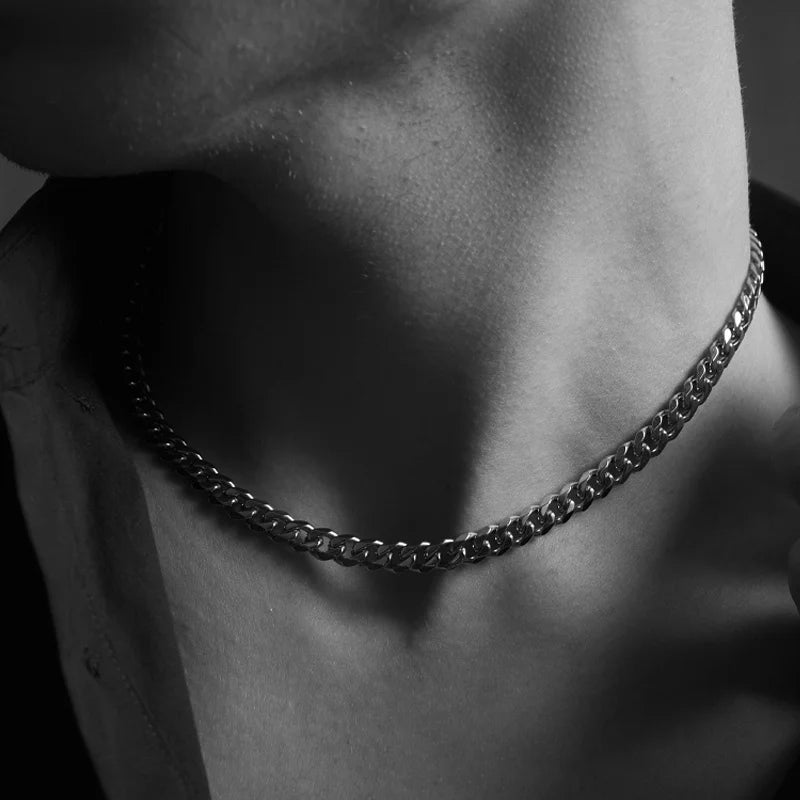 Unisex Steel Cuban Chain