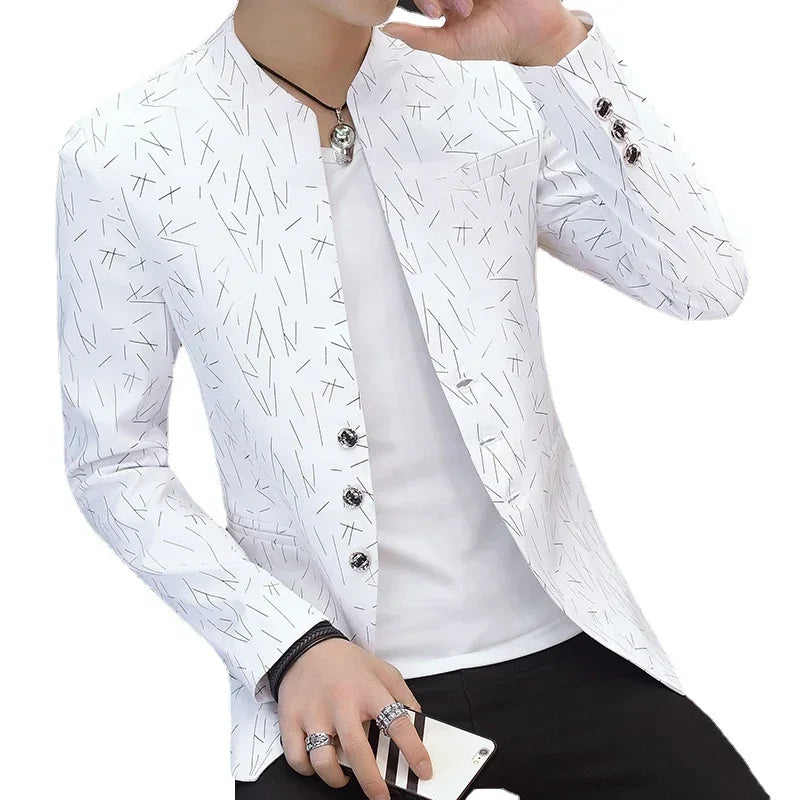 Korean Style Printed Blazer