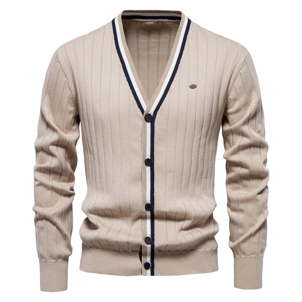 Winter Cotton V-Neck Cardigan
