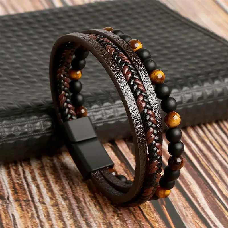 Classic woven leather bracelet