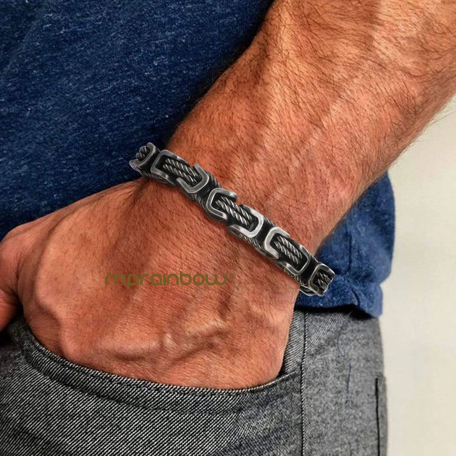 Byzantine stainless steel bracelet
