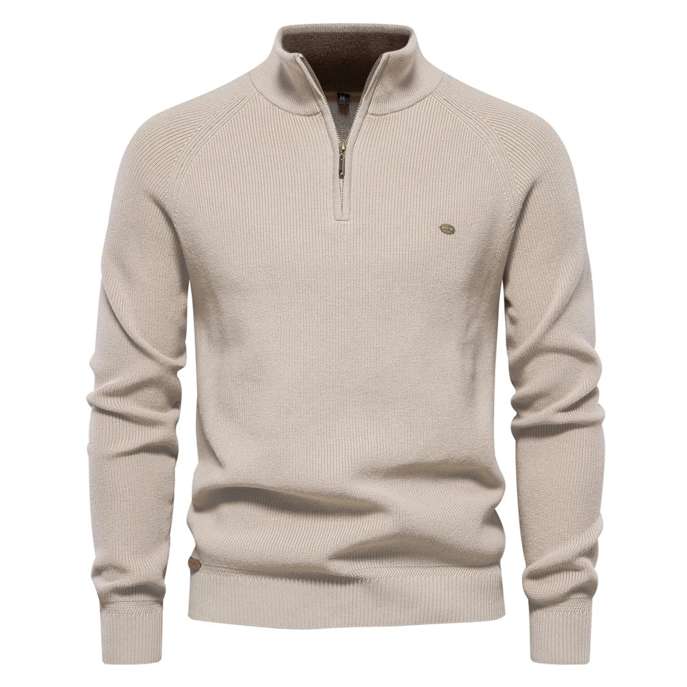 Cotton Cardigan with Zipper