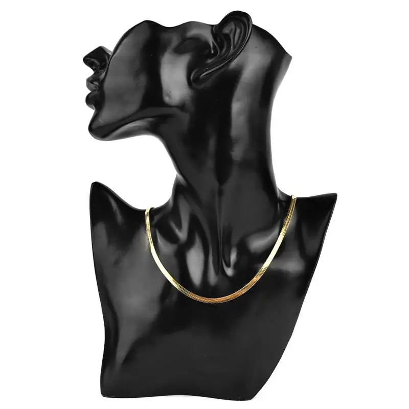 Stainless Steel Herringbone Design Necklace