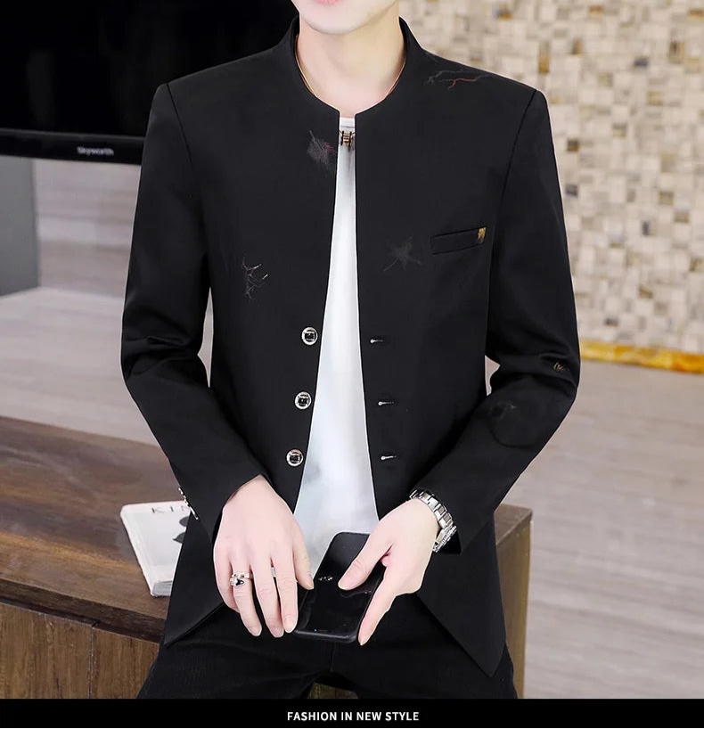 Korean Style Printed Blazer