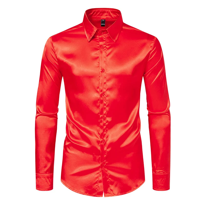 Elegant Satin Shirt for Men