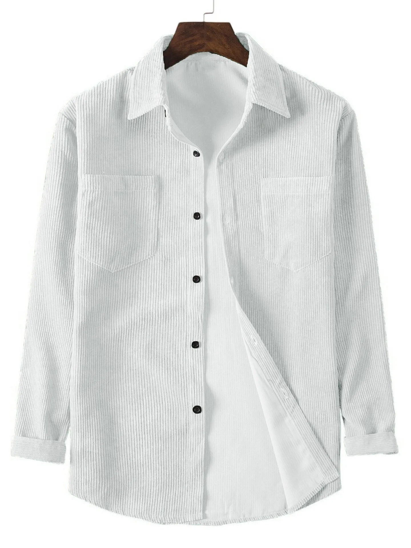 Men's Casual Corduroy Solid Shirt