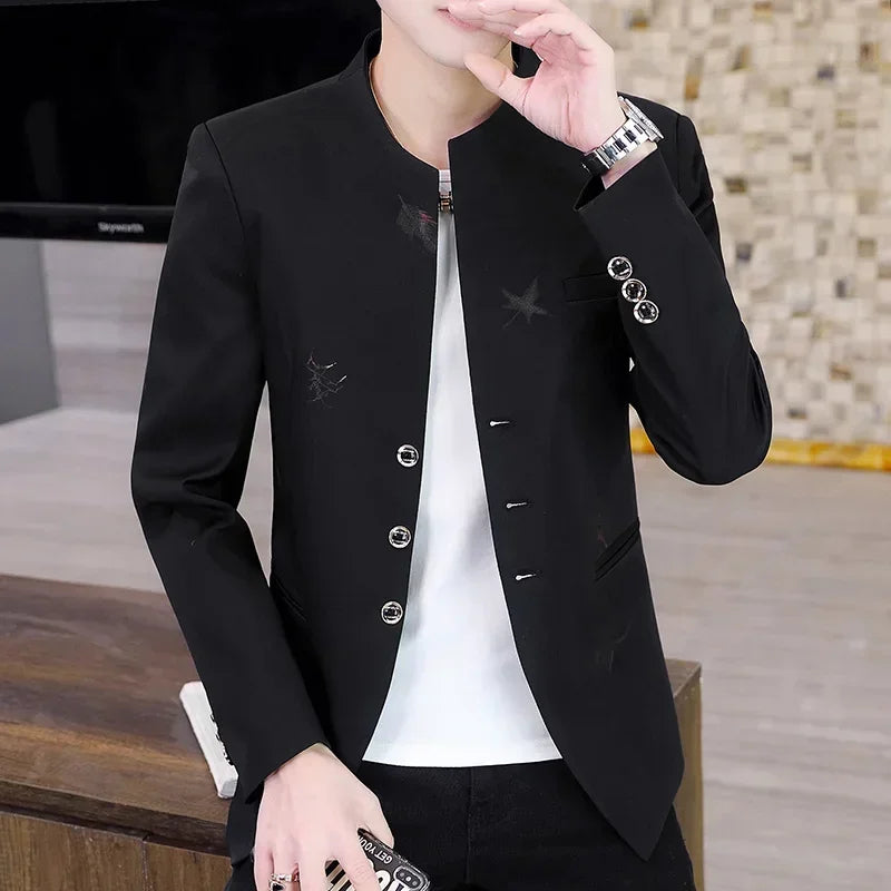 Korean Style Printed Blazer