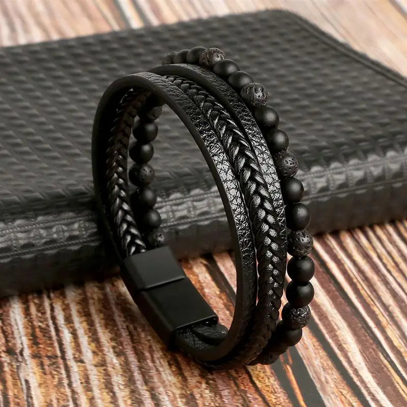 Classic woven leather bracelet