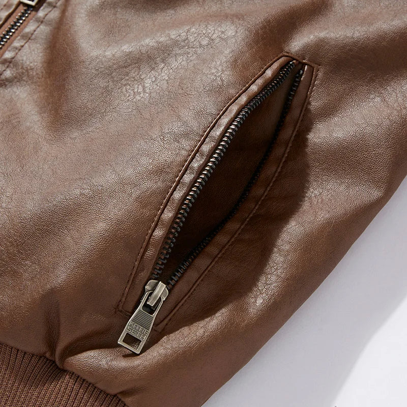 Faux Leather Biker Jacket
