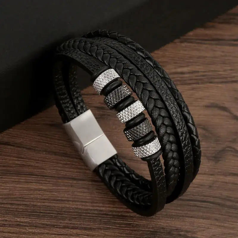 Classic woven leather bracelet