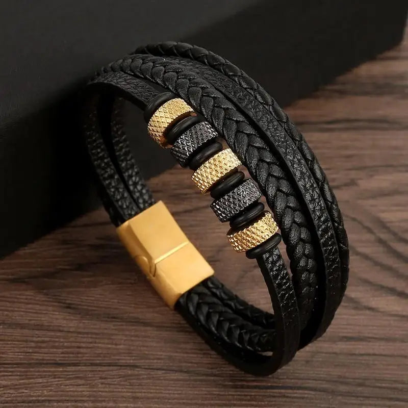 Classic woven leather bracelet