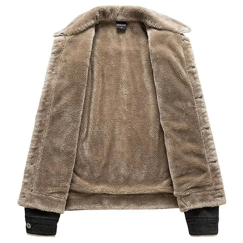 Fleece-Lined Denim Jacket