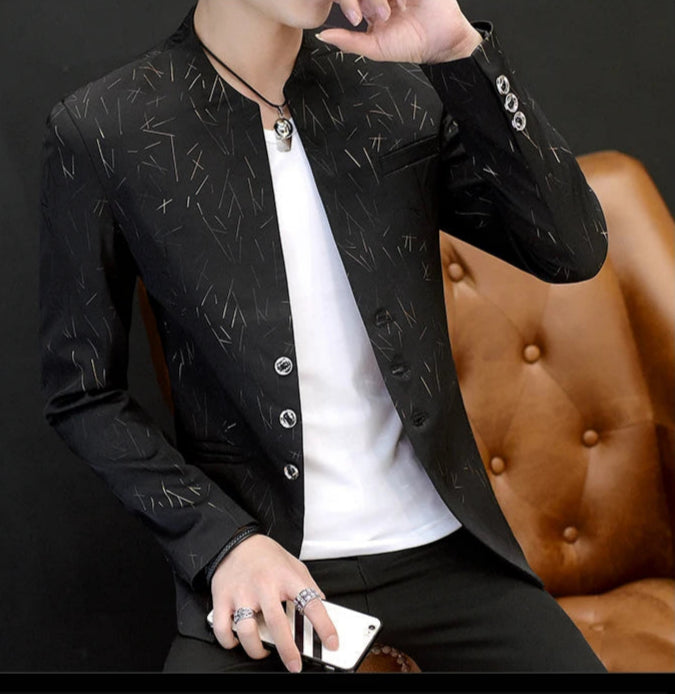 Korean Style Printed Blazer