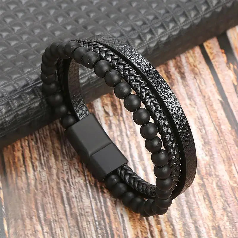 Classic woven leather bracelet