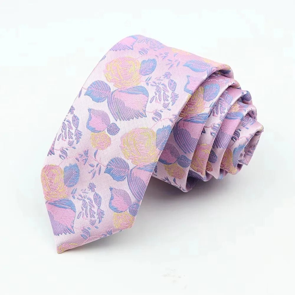 Men’s 6cm Floral Slim Tie - The Crew