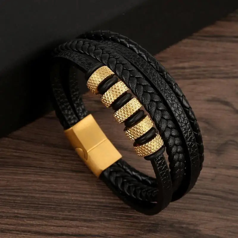 Classic woven leather bracelet