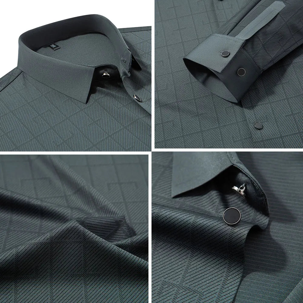 Luxury Mulberry Silk Plaid Shirt