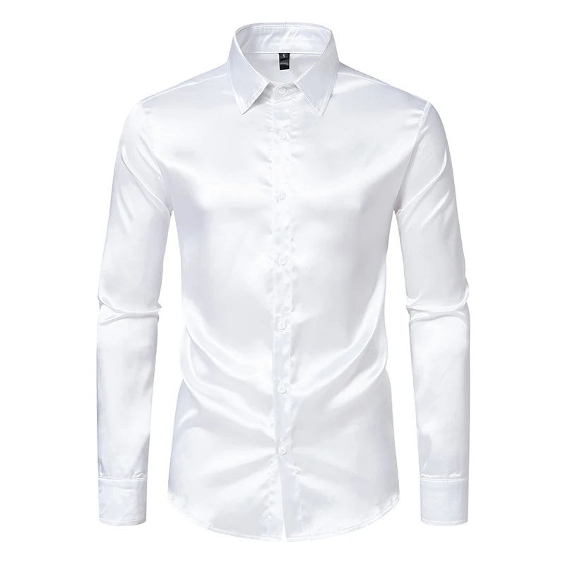 Elegant Satin Shirt for Men