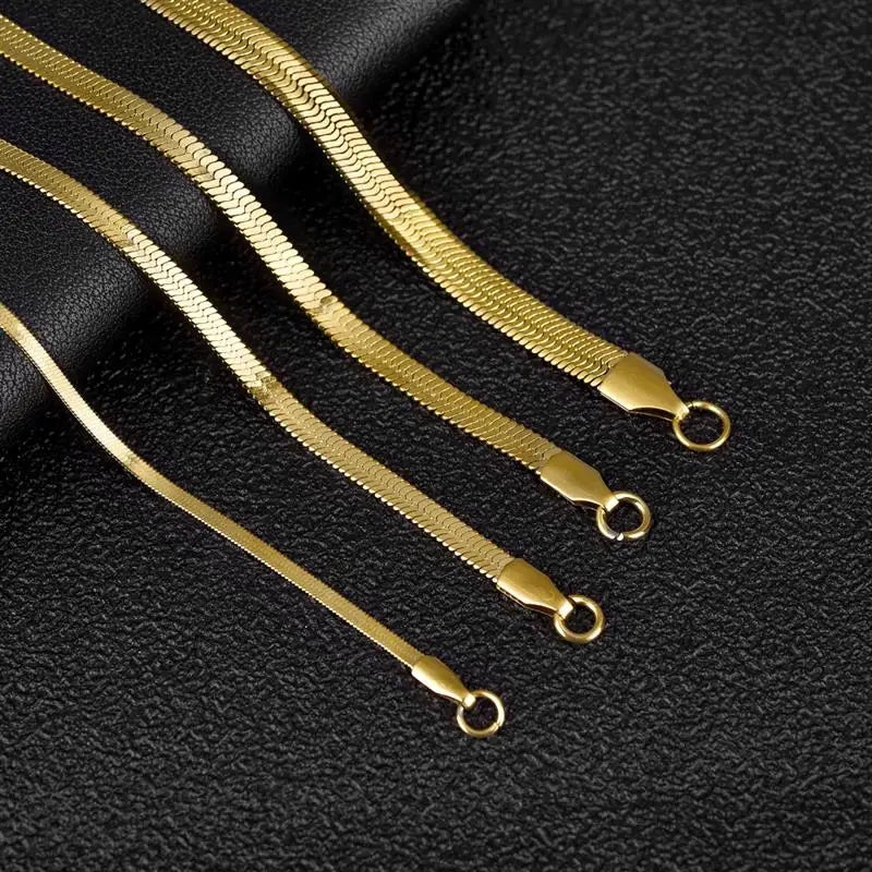 Stainless Steel Herringbone Design Necklace