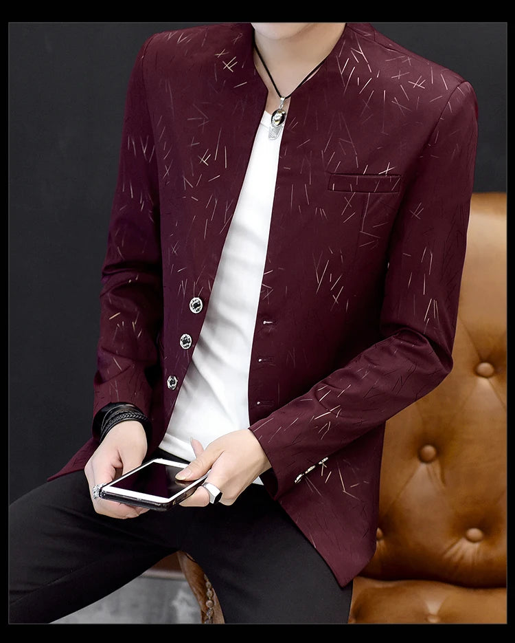 Korean Style Printed Blazer