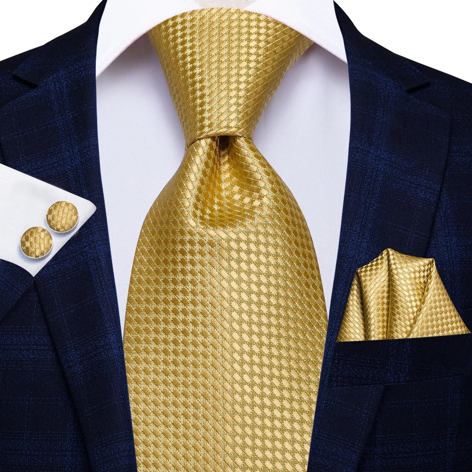 Tie Handkerchief Cufflinks Set
