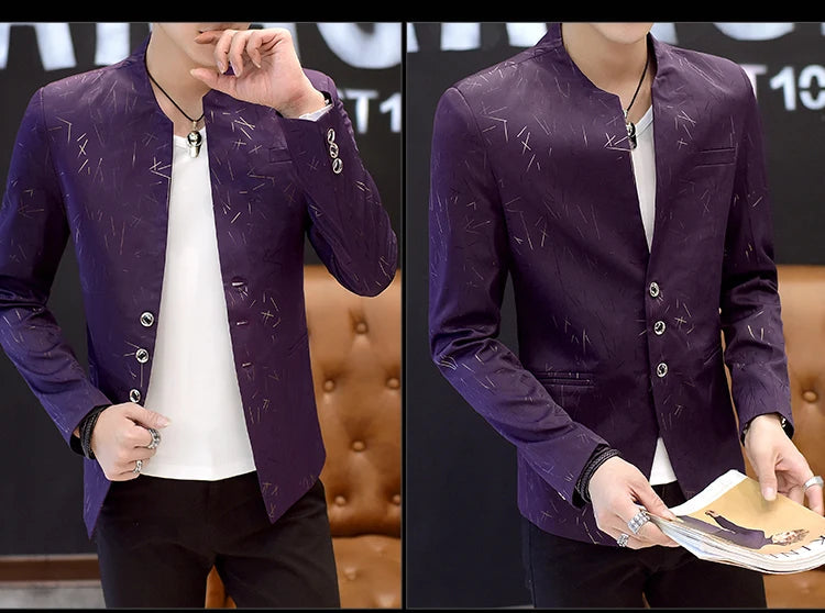 Korean Style Printed Blazer