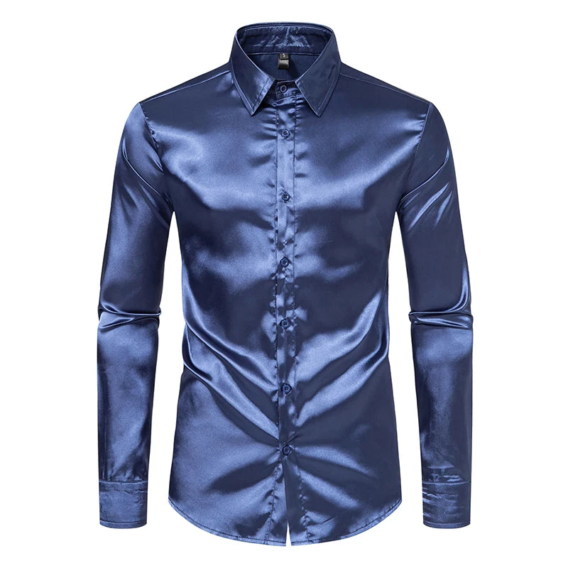 Elegant Satin Shirt for Men