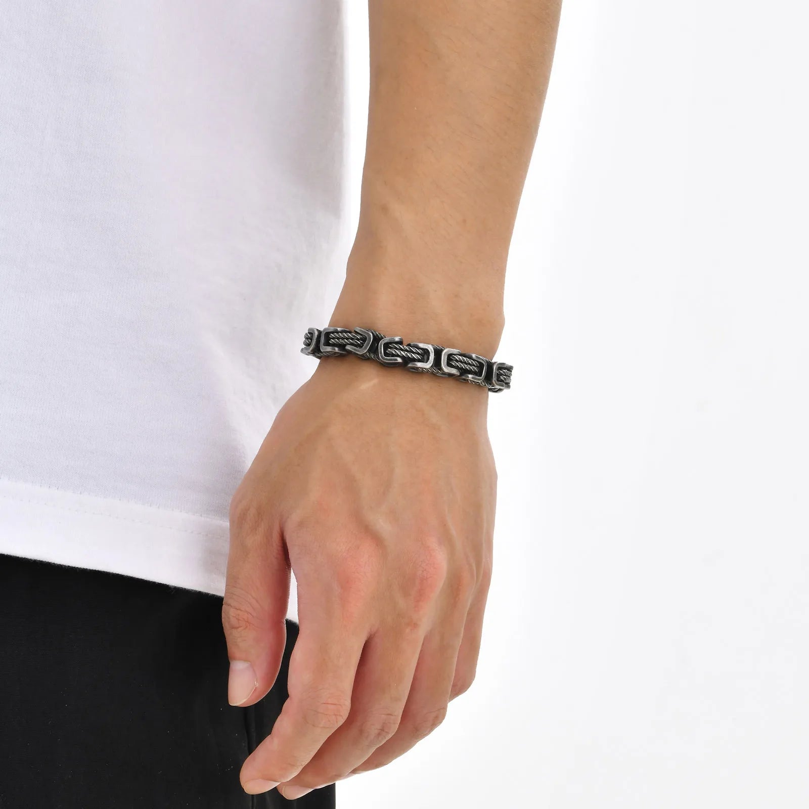 Byzantine stainless steel bracelet