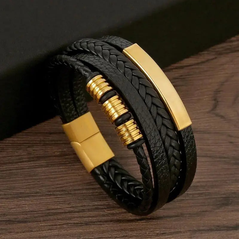 Classic woven leather bracelet
