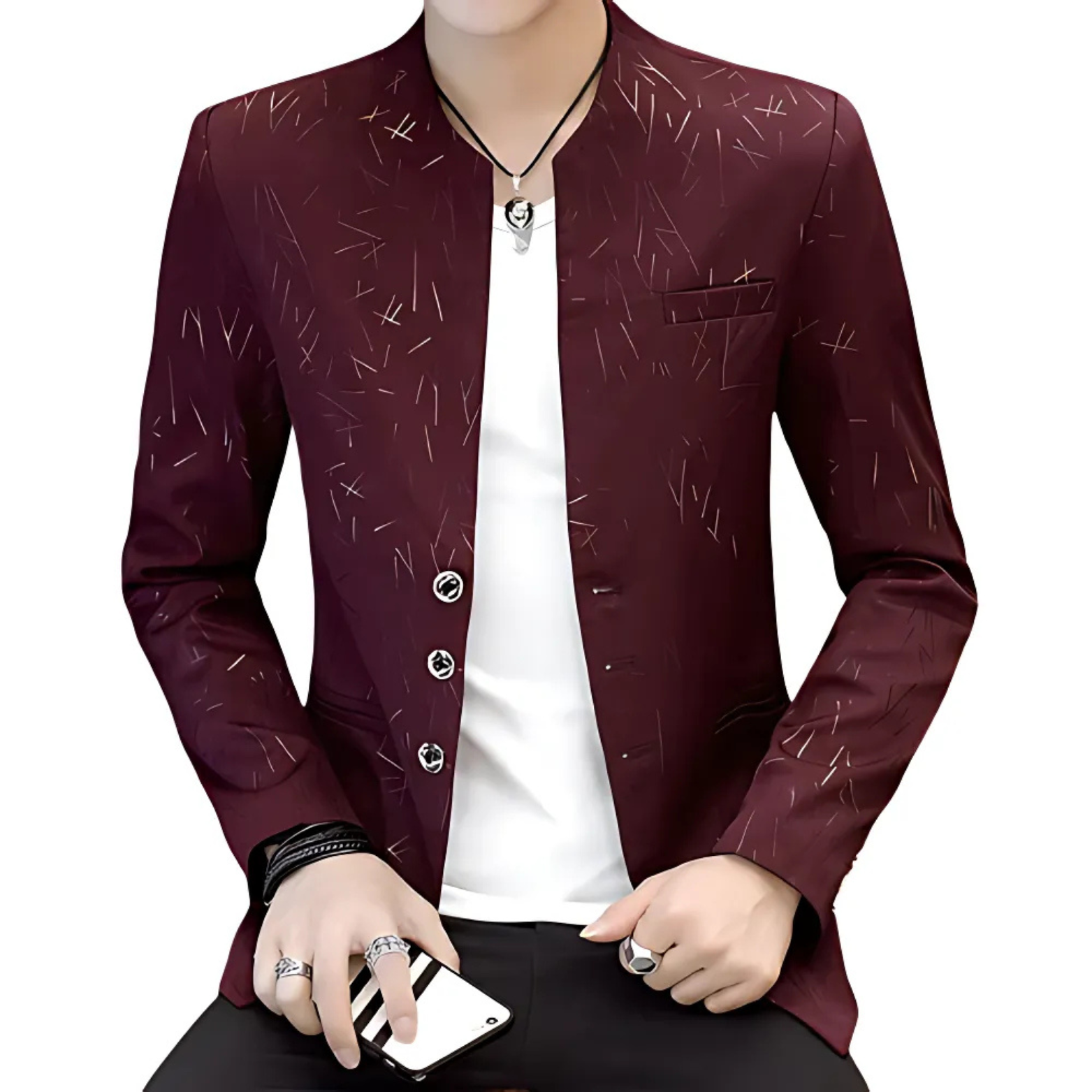 Korean Style Printed Blazer