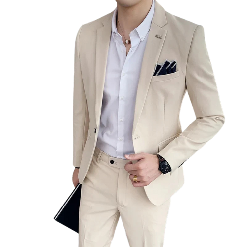 Formal Plaid Suit (Blazer + Pants)