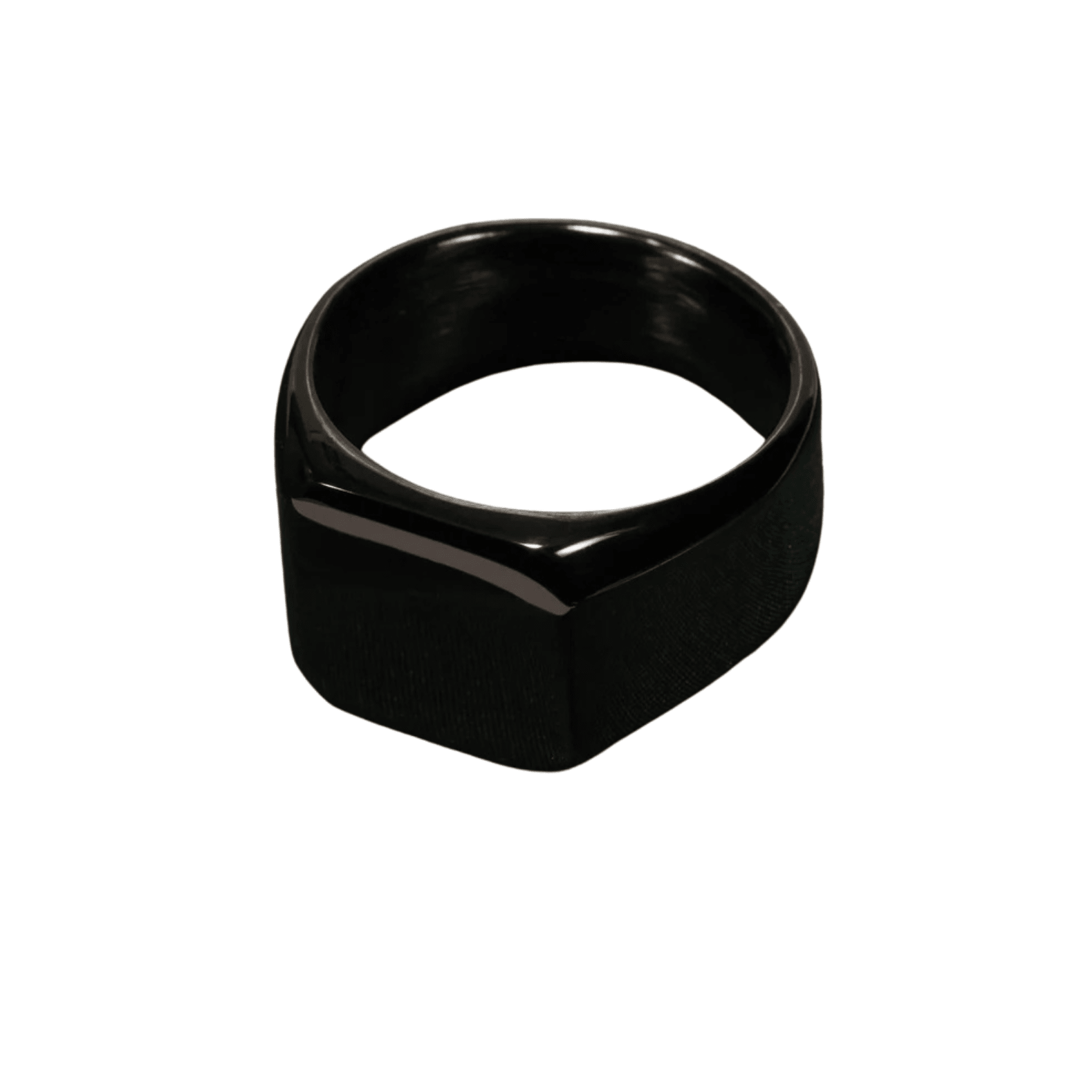 Square Stainless Steel Ring for Men – Black Gold Silver | The Crew - The Crew