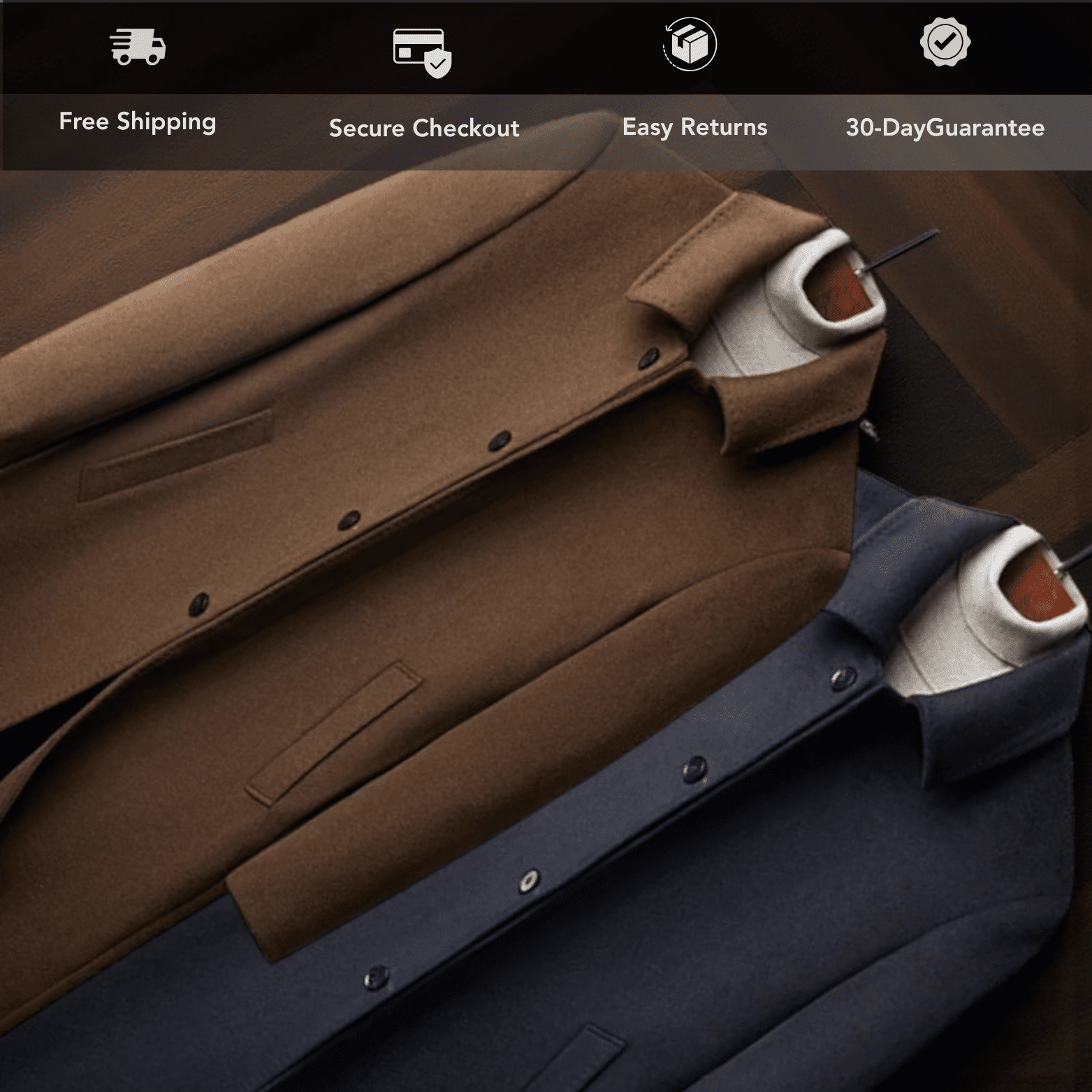 Men’s Long Wool Overcoat Slim Fit – Luxury Business Coat - The Crew