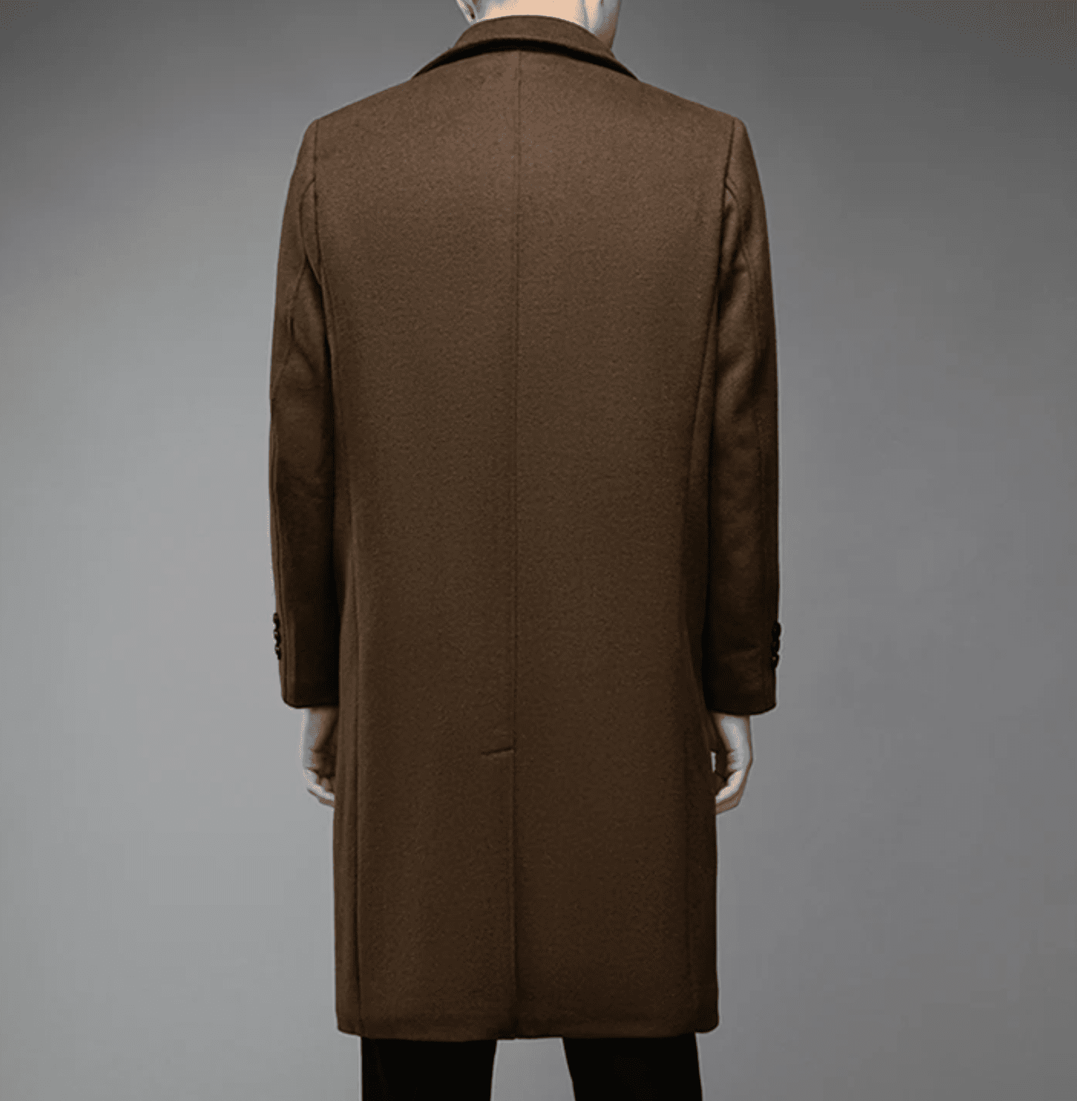 Men’s Long Wool Overcoat Slim Fit – Luxury Business Coat - The Crew