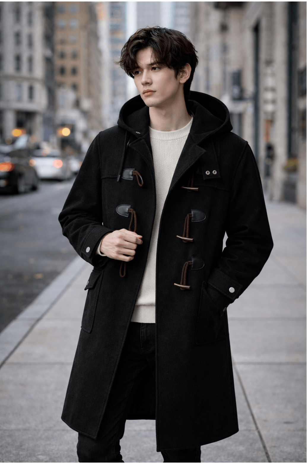 Men’s Hooded Windbreaker Coat – Autumn Winter - The Crew