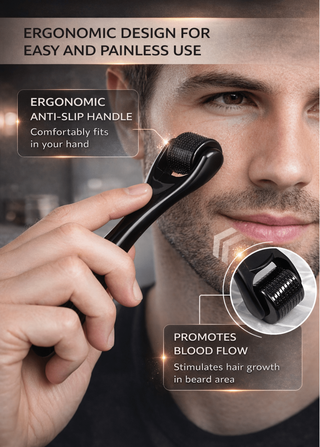 Microneedle Derma Roller 0.25mm – 540 Needles Tool - The Crew