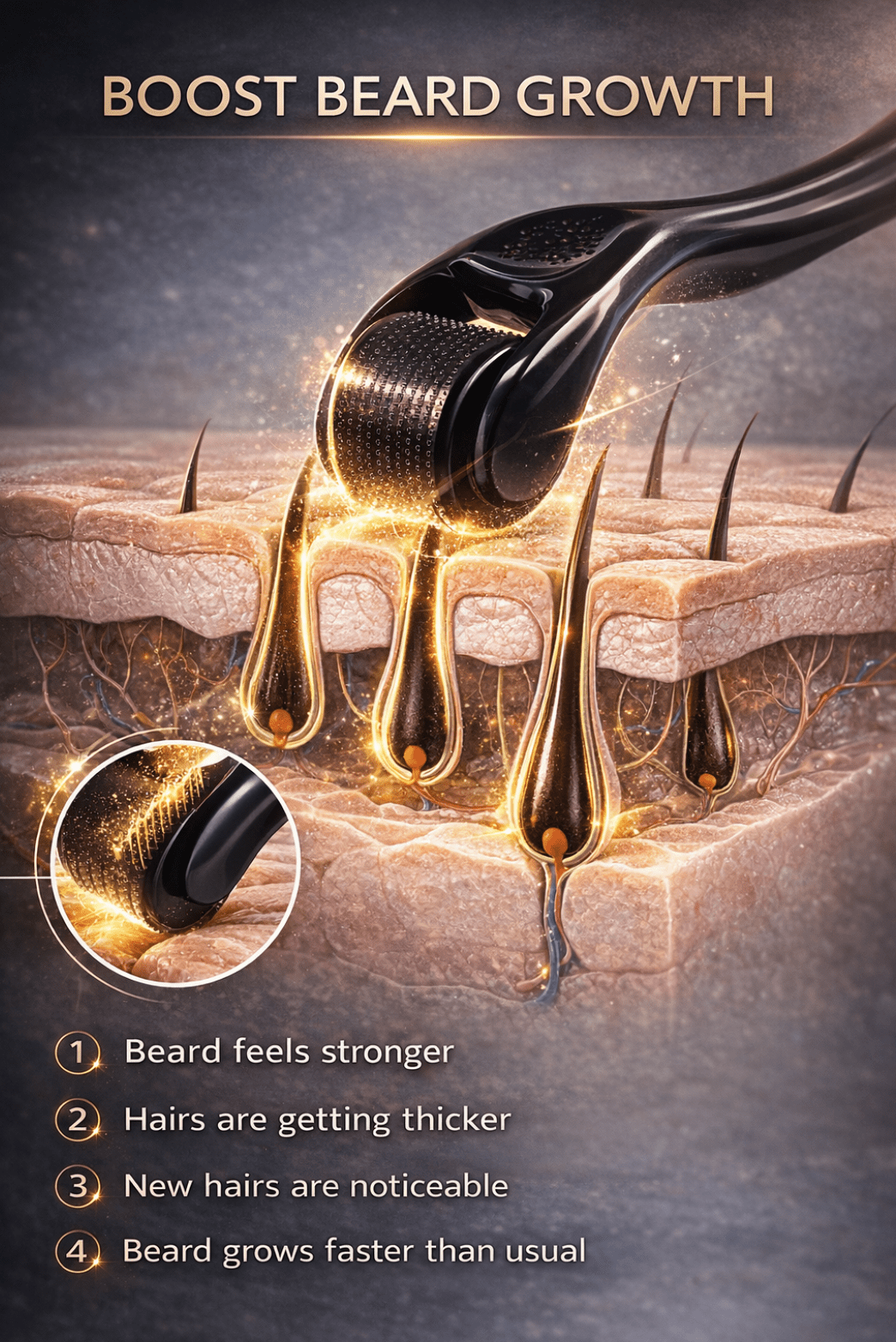 Microneedle Derma Roller 0.25mm – 540 Needles Tool - The Crew