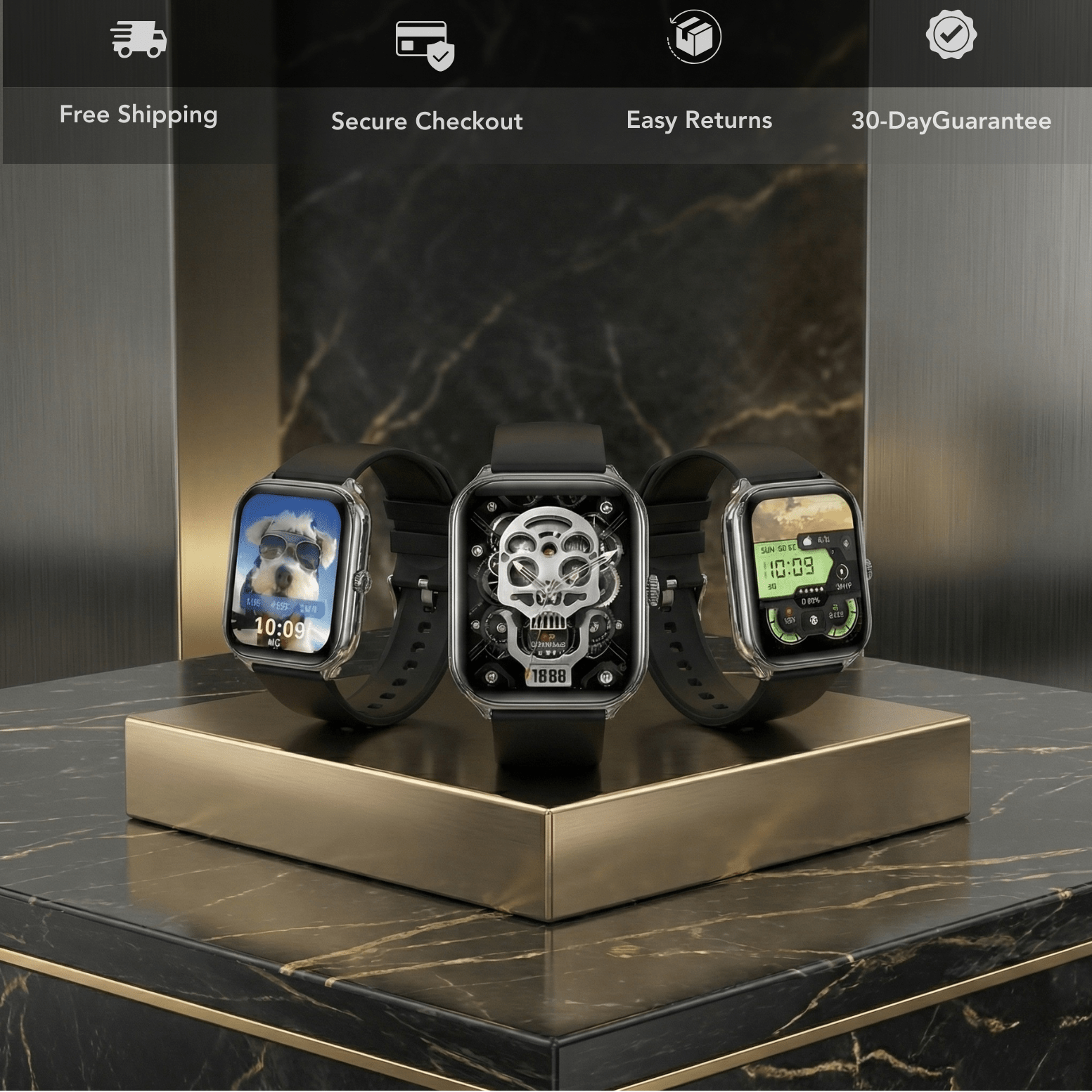 Ultra Thin AMOLED Smartwatch with Bluetooth Call - The Crew