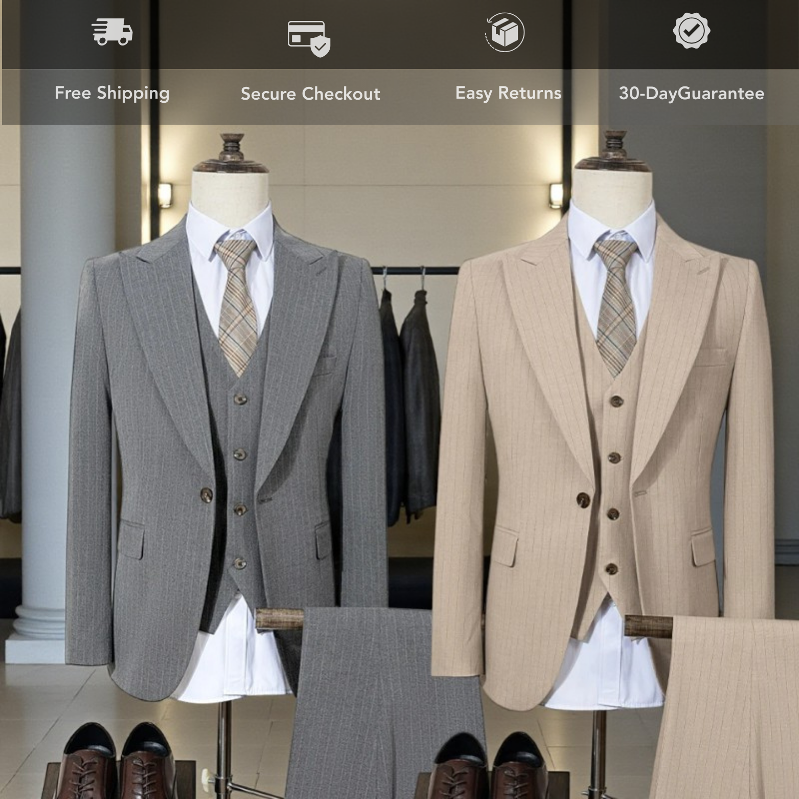 Men’s Classic Striped Suit