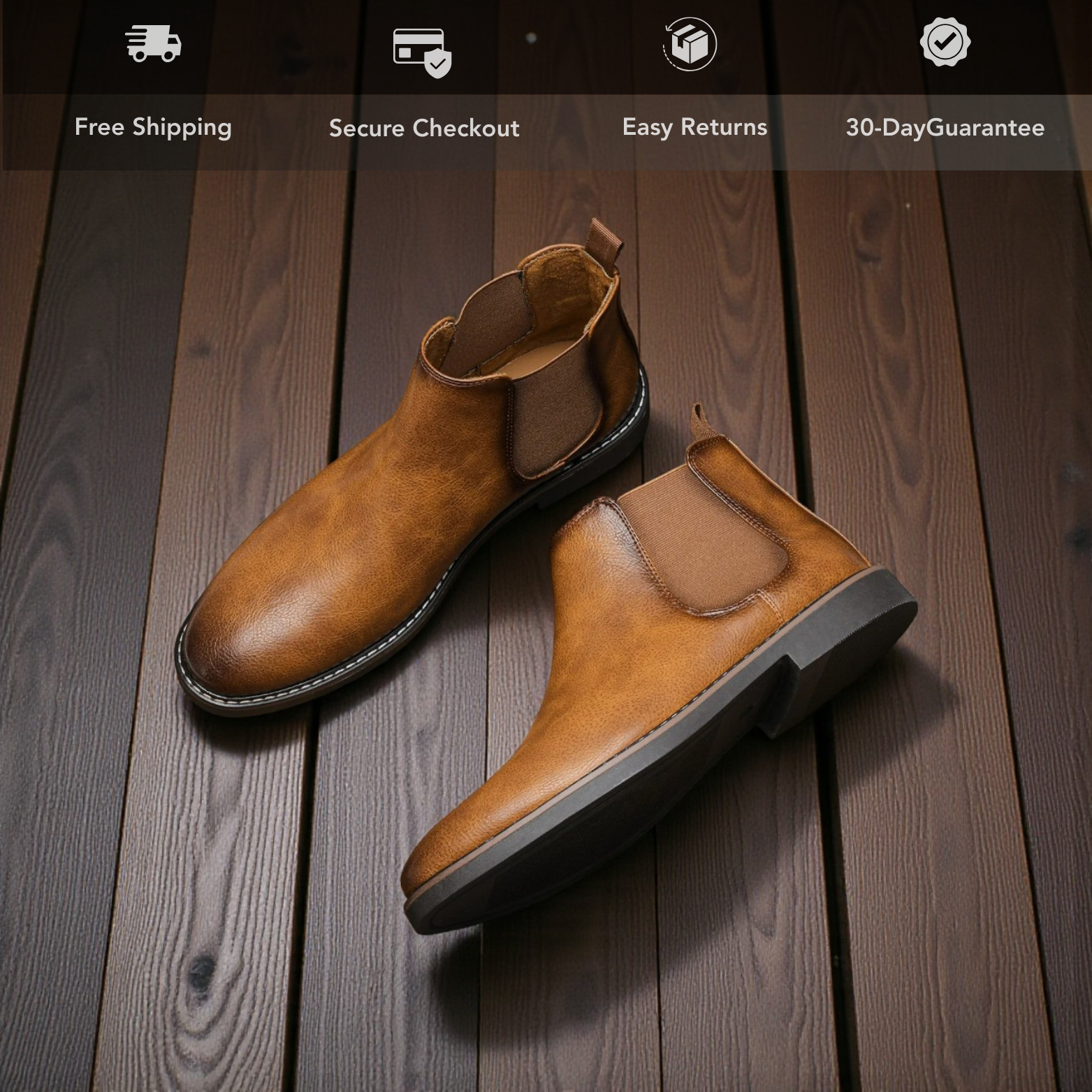 Retro Leather Chelsea Boots