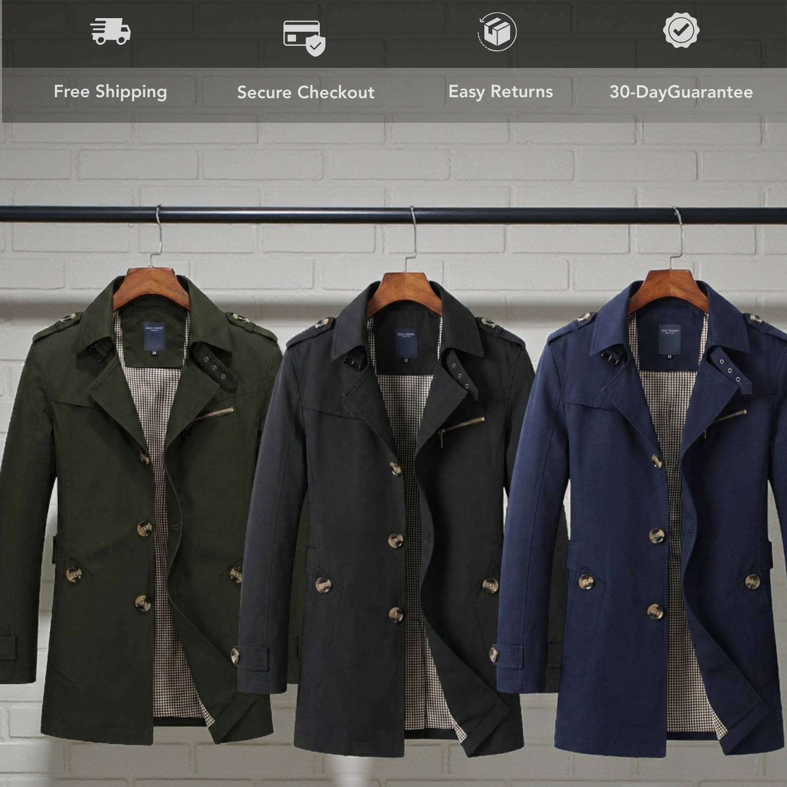 Men’s Classic Trench Coat