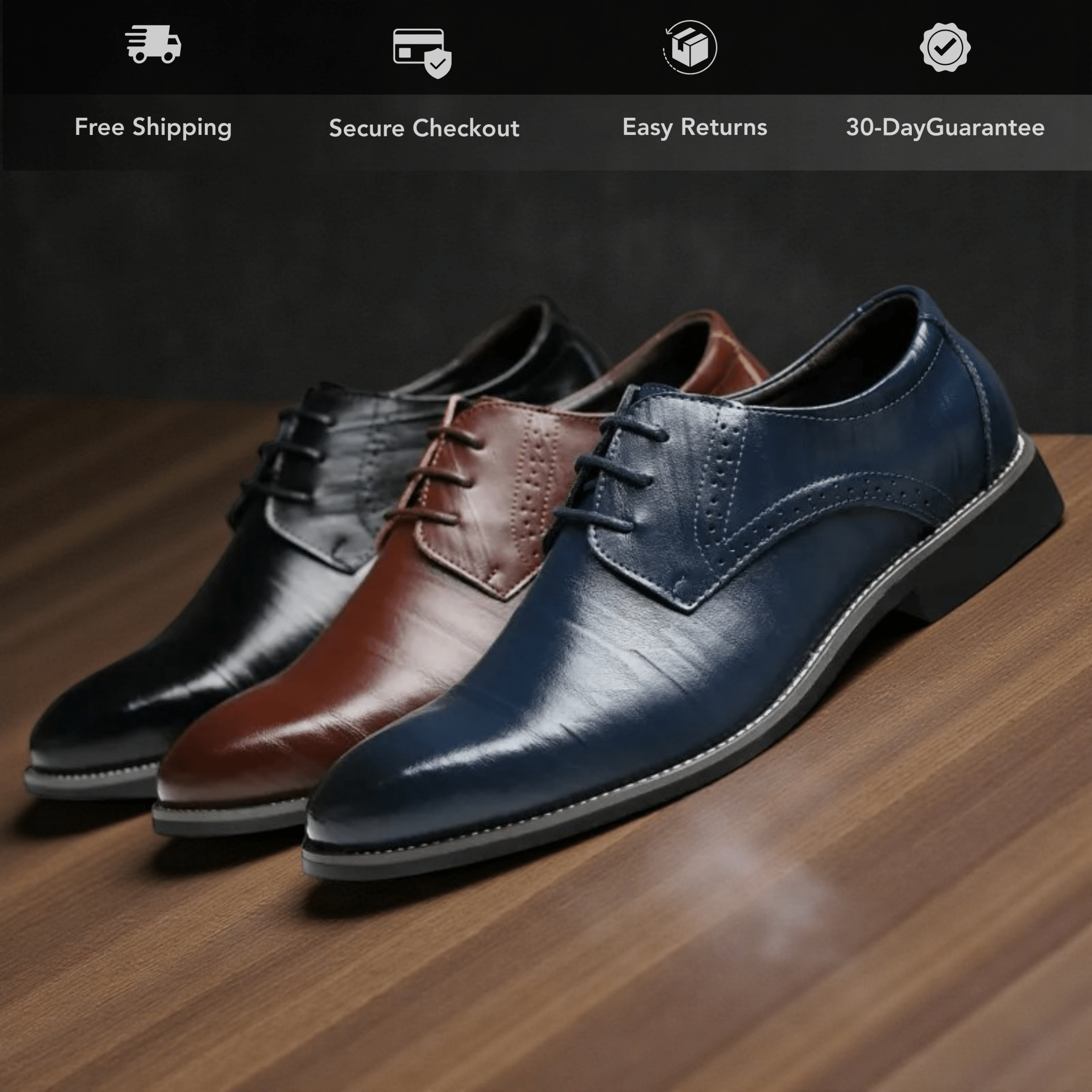 Men’s Classic Leather Oxford Shoes – Timeless Dress - The Crew