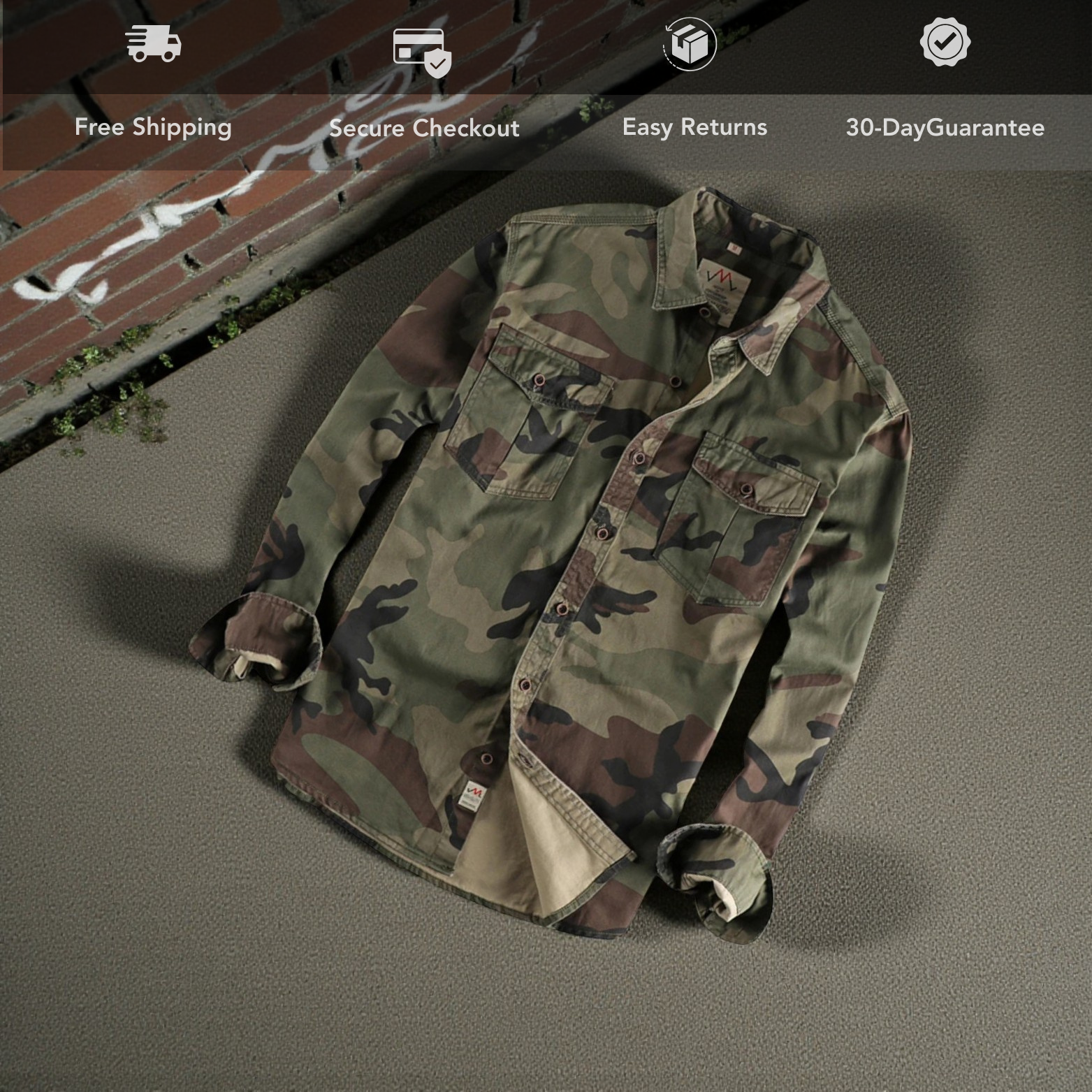 Camouflage Cargo Hiking Shirt