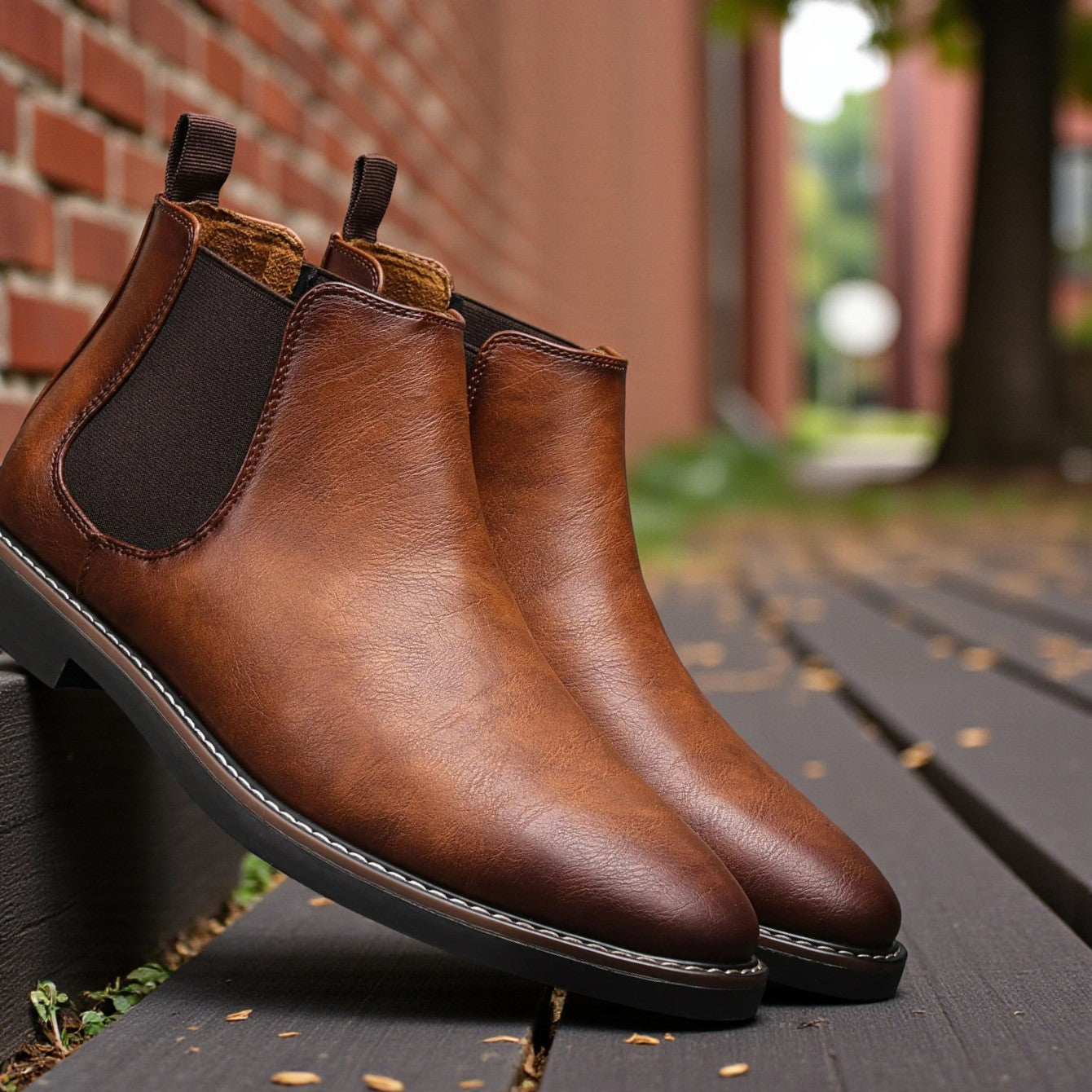 Retro Leather Chelsea Boots