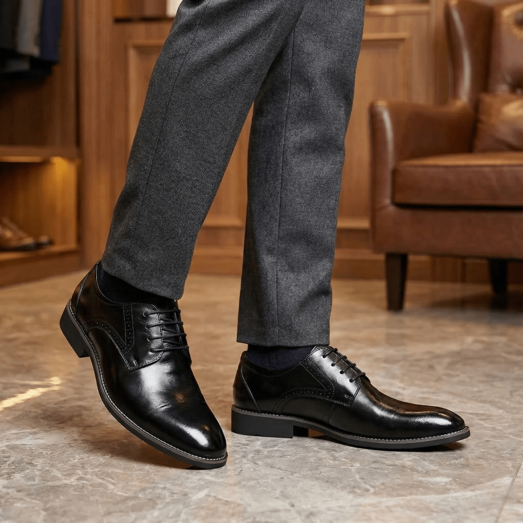 Men’s Classic Leather Oxford Shoes – Timeless Dress - The Crew