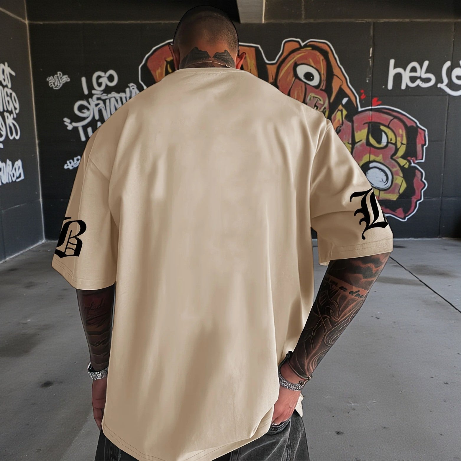 3D Letter Graphic Tee